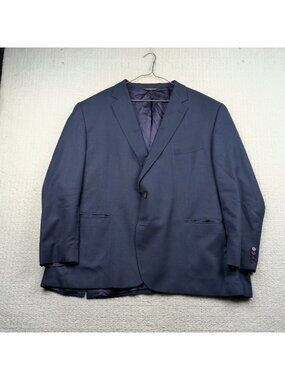 Jack Victor Blazer Mens 54R Black 3SIXTY5 Super 120s Wool Performance Jacket